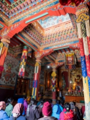 We were lucky enough to view a prayer ceremony in the Upper Pisang monastery