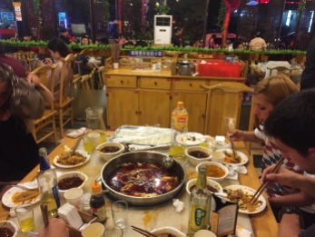 Our first Chengdu spicy hotpot