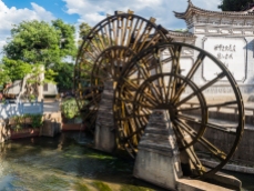 Waterwheels in the Lijiang old town